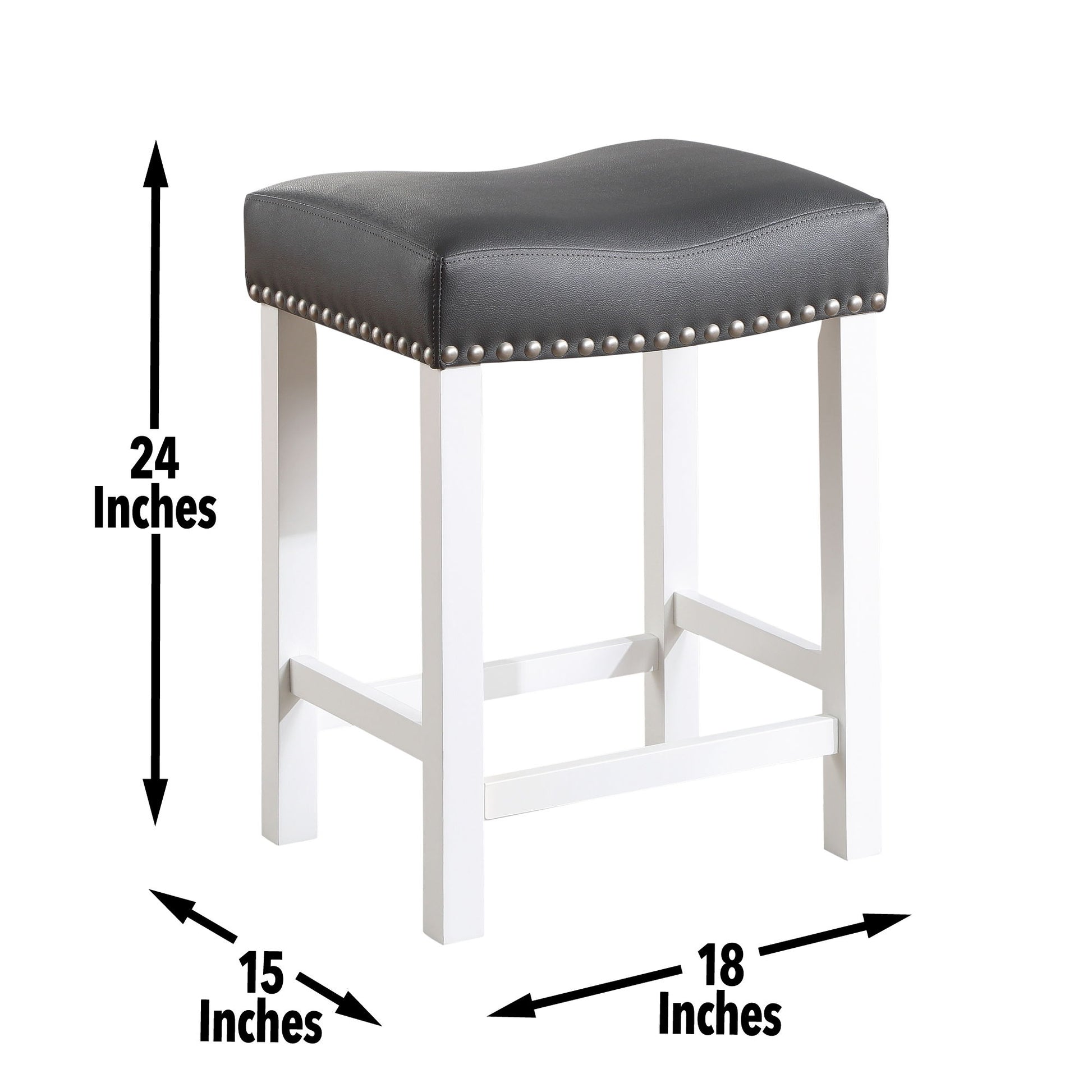 Zermatt - Counter Stool (Set of 2) - White - Hornell Furniture Outlet