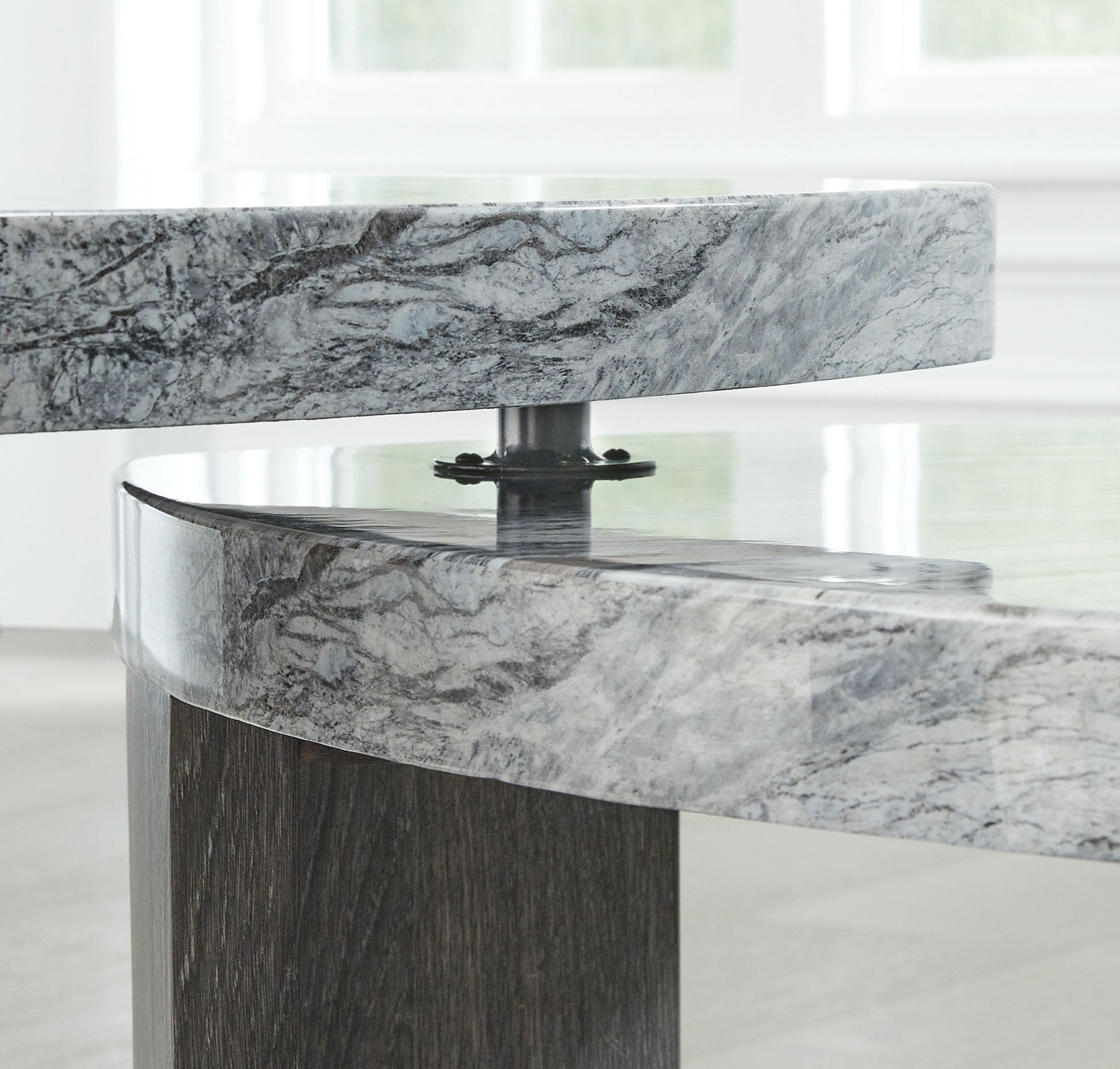 Surmour - Gray / Brown - Stacked Cocktail Table - Hornell Furniture Outlet