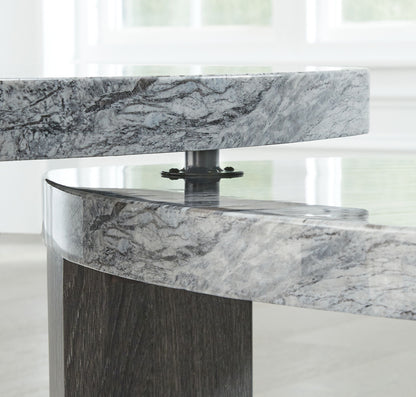 Surmour - Gray / Brown - Stacked Cocktail Table - Hornell Furniture Outlet