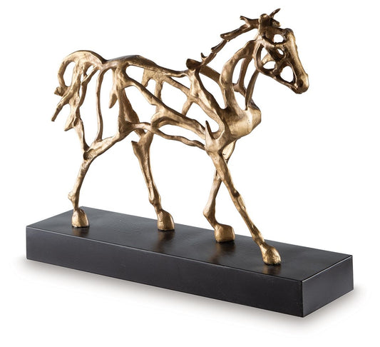 Grainville - Antique Gold Finish - Sculpture - Hornell Furniture Outlet