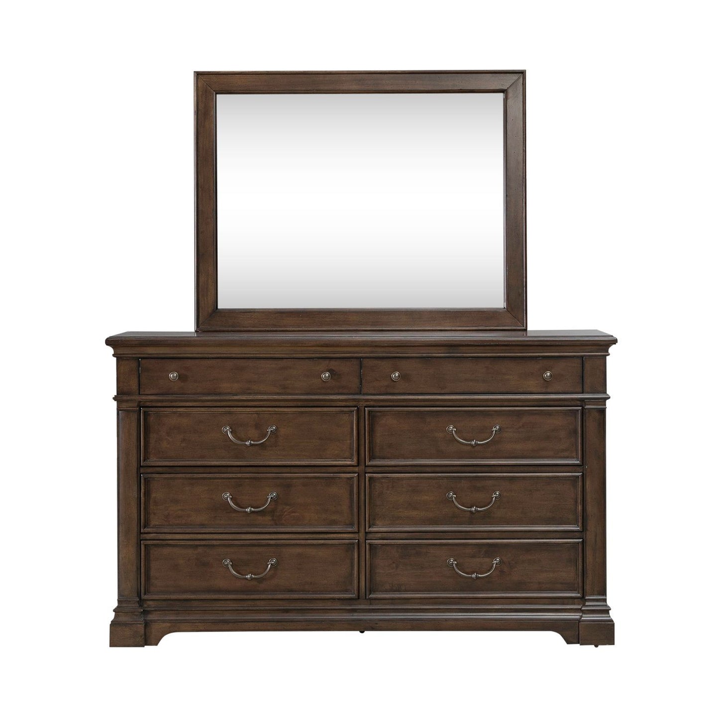 Arden Road - Dresser & Mirror - Satin Cherry - Hornell Furniture Outlet