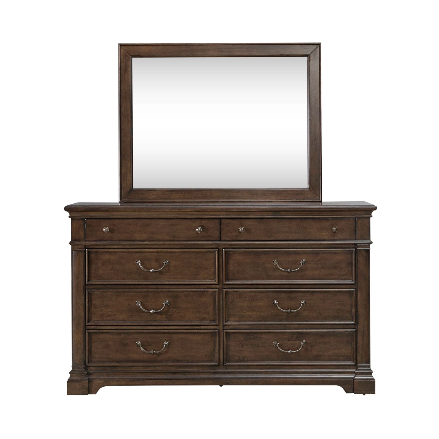 Arden Road - Dresser & Mirror - Satin Cherry - Hornell Furniture Outlet