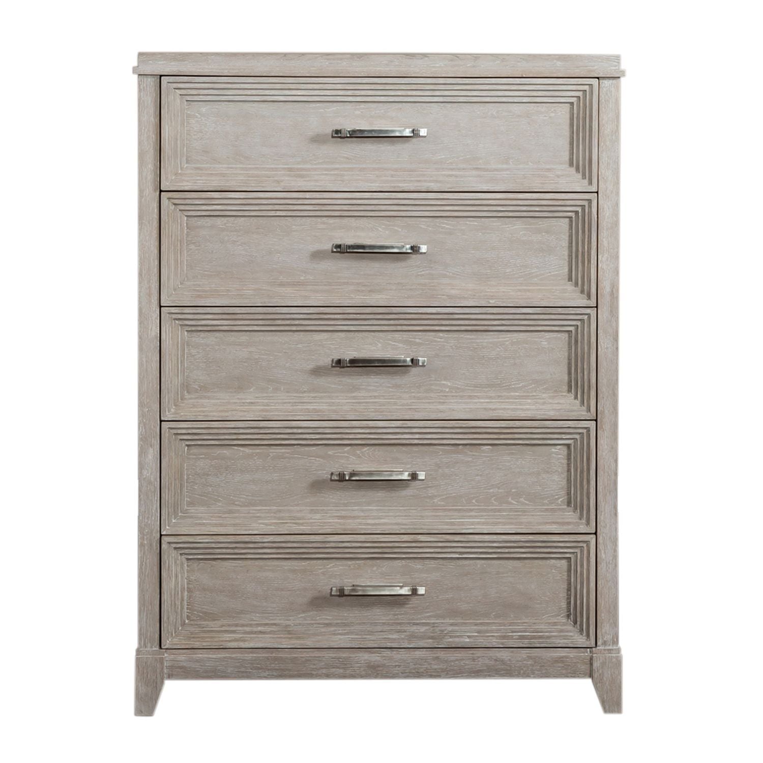 Belmar - 5 Drawer Chest - Washed Taupe - Hornell Furniture Outlet