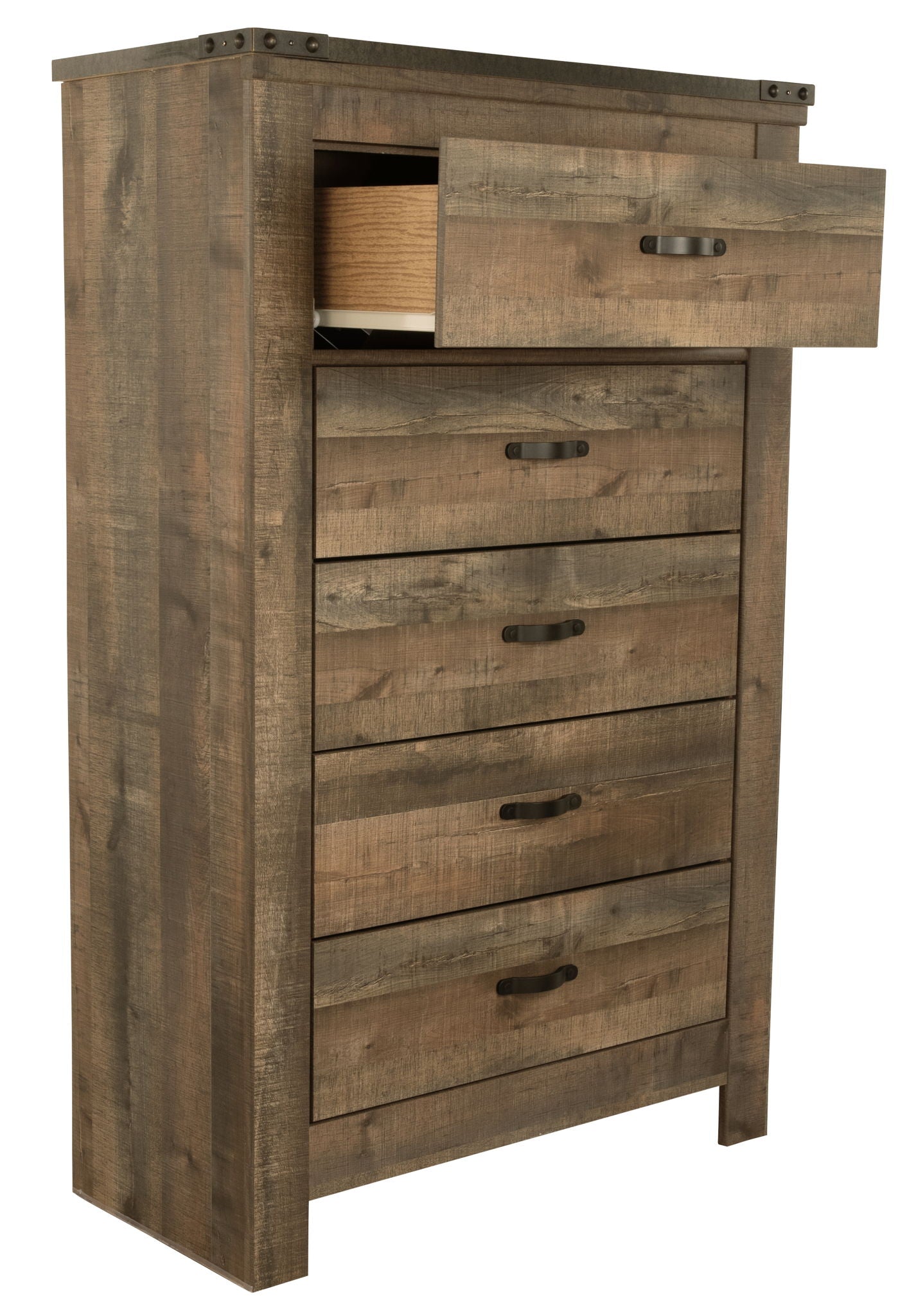 Trinell - Brown - Five Drawer Chest - Hornell Furniture Outlet