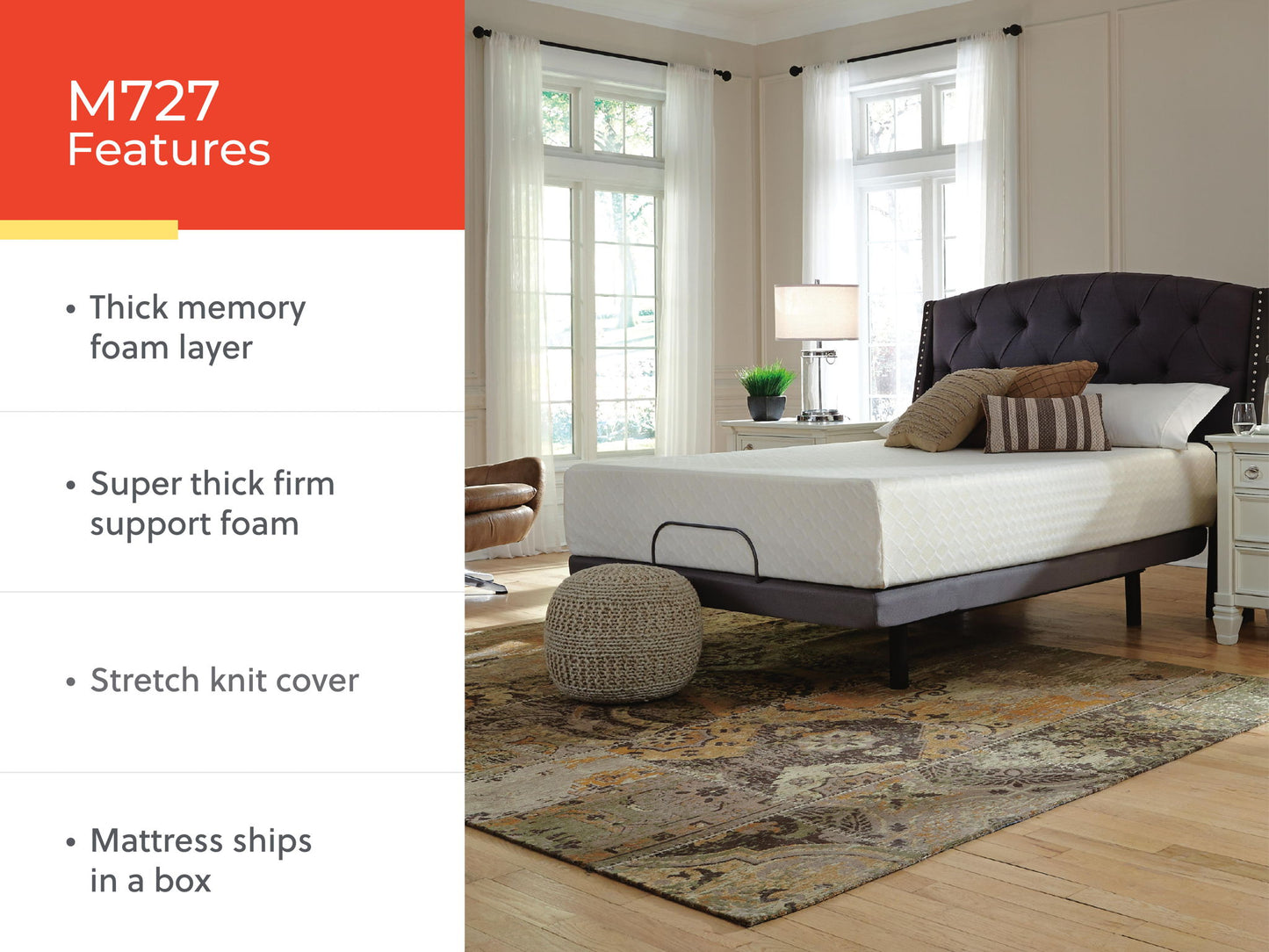 Chime 12 Inch Memory Foam - Memory Foam Mattress - Hornell Furniture Outlet