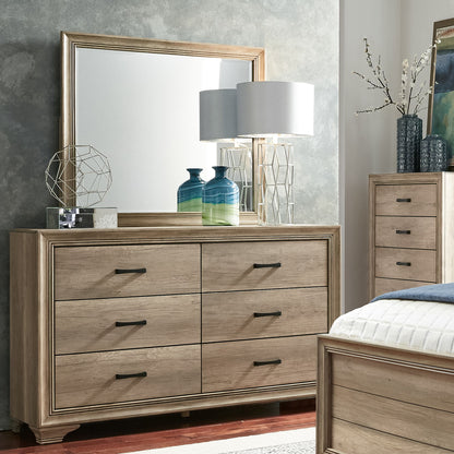 Sun Valley - Dresser & Mirror - Light Brown - Hornell Furniture Outlet
