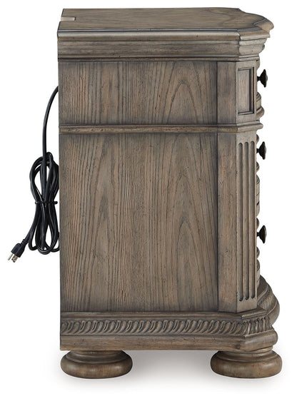 Ardenfield - Light Brown - Three Drawer Night Stand - Hornell Furniture Outlet