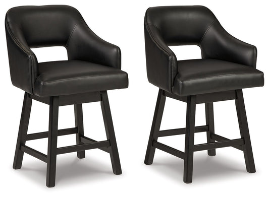 Tallenger - Upholstered Swivel Barstool (Set of 2) - Hornell Furniture Outlet