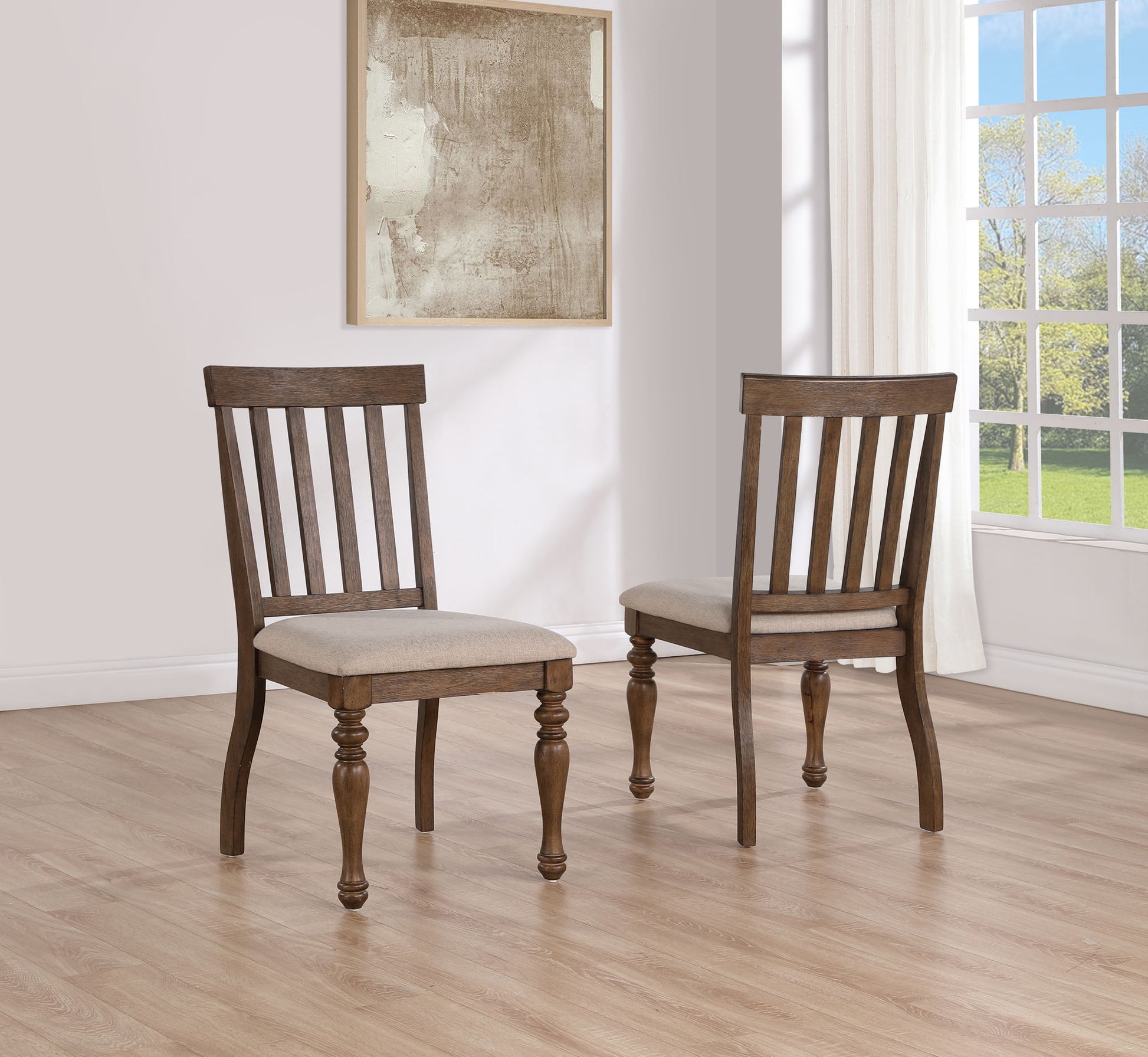 Joanna - Side Chair (Set of 2) - Brown - Hornell Furniture Outlet