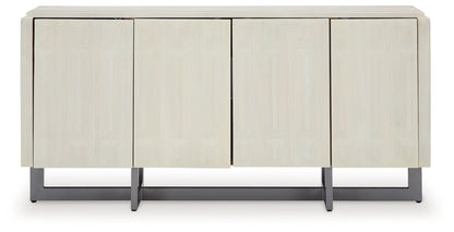 Ornawel - Distressed White - Accent Cabinet - Hornell Furniture Outlet