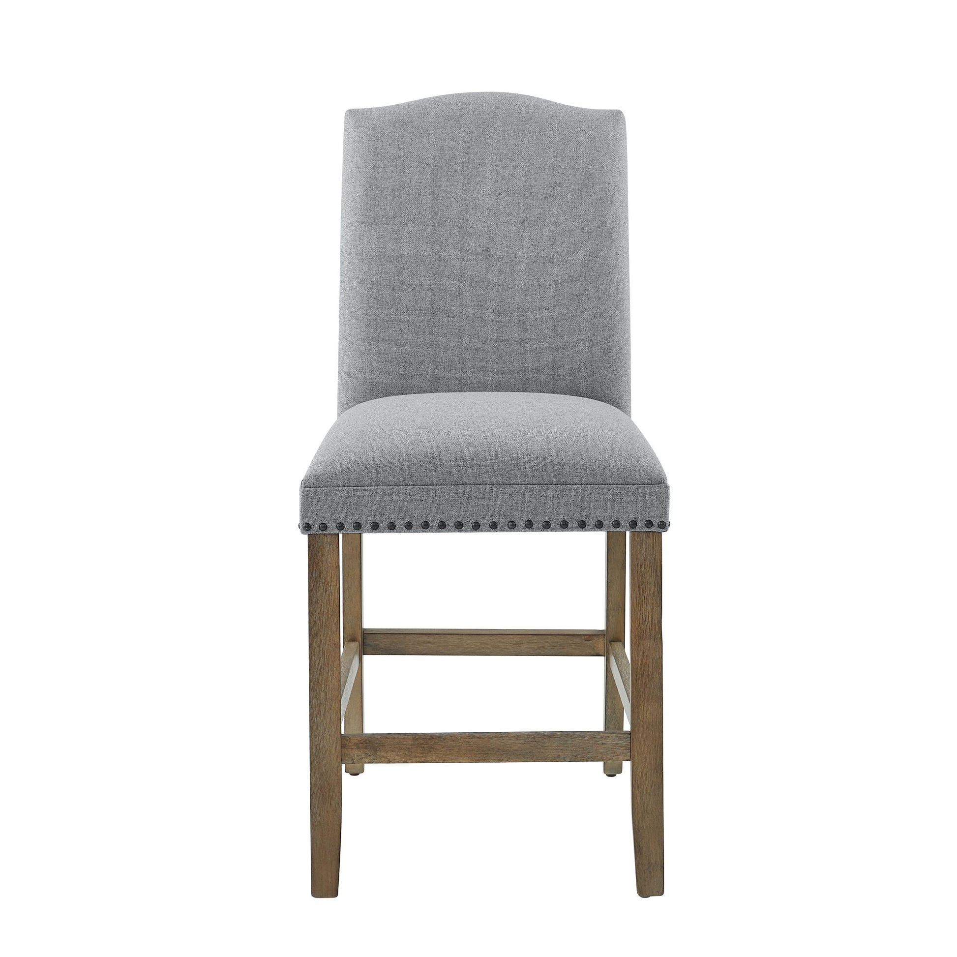 Grayson - Counter Chair With Nailhead (Set of 2) - Dark Gray - Hornell Furniture Outlet
