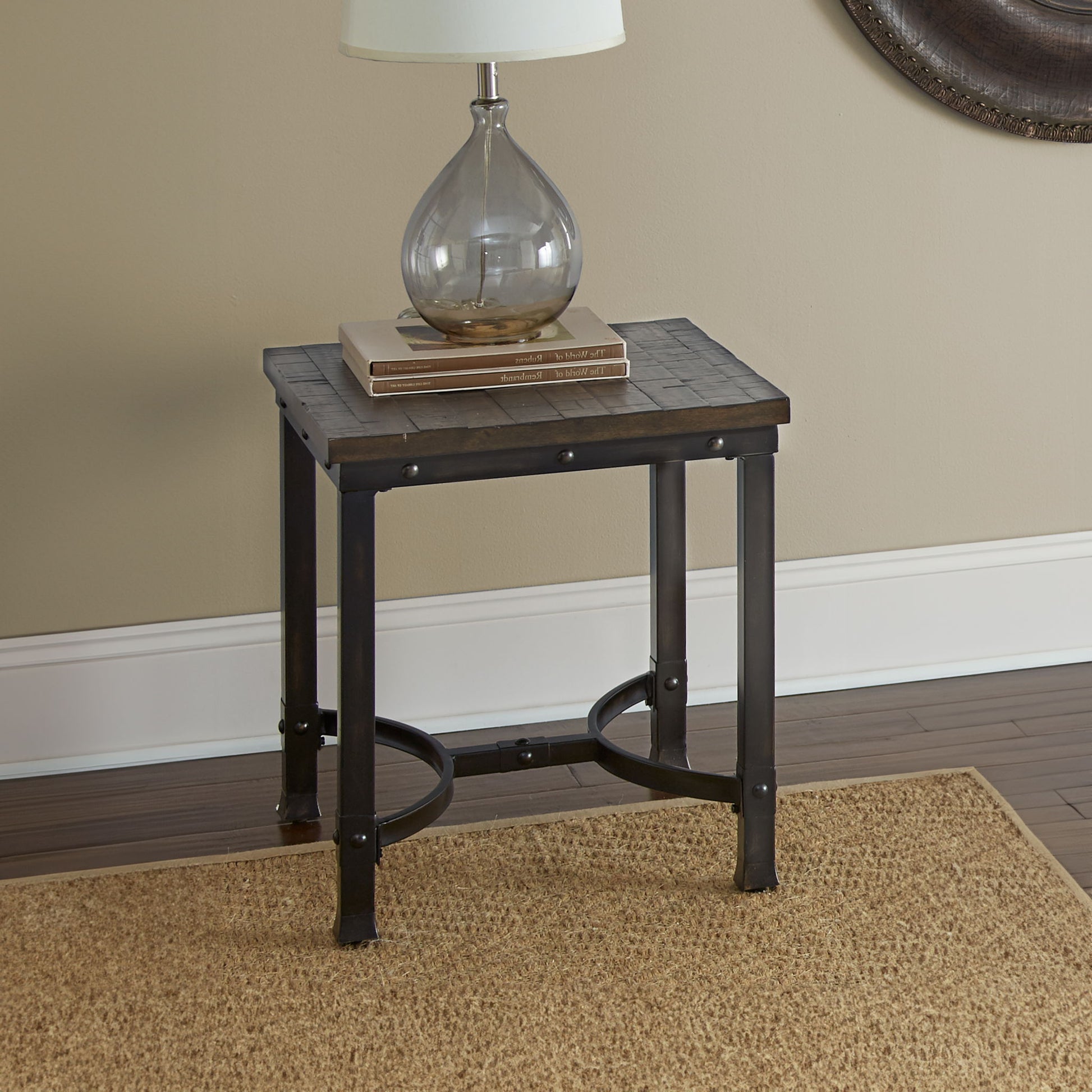 Ambrose - Square End Table - Brown - Hornell Furniture Outlet