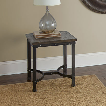 Ambrose - Square End Table - Brown - Hornell Furniture Outlet