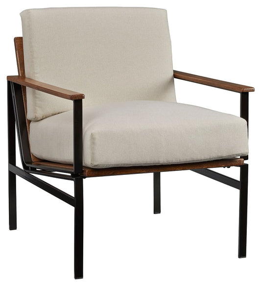 Tilden - Ivory / Brown - Accent Chair - Hornell Furniture Outlet