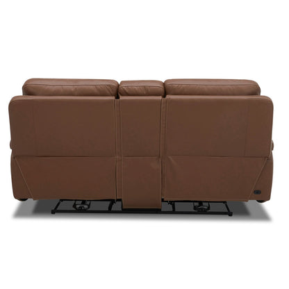 Cameron - Loveseat With Console P3 & ZG - Saddle - Hornell Furniture Outlet