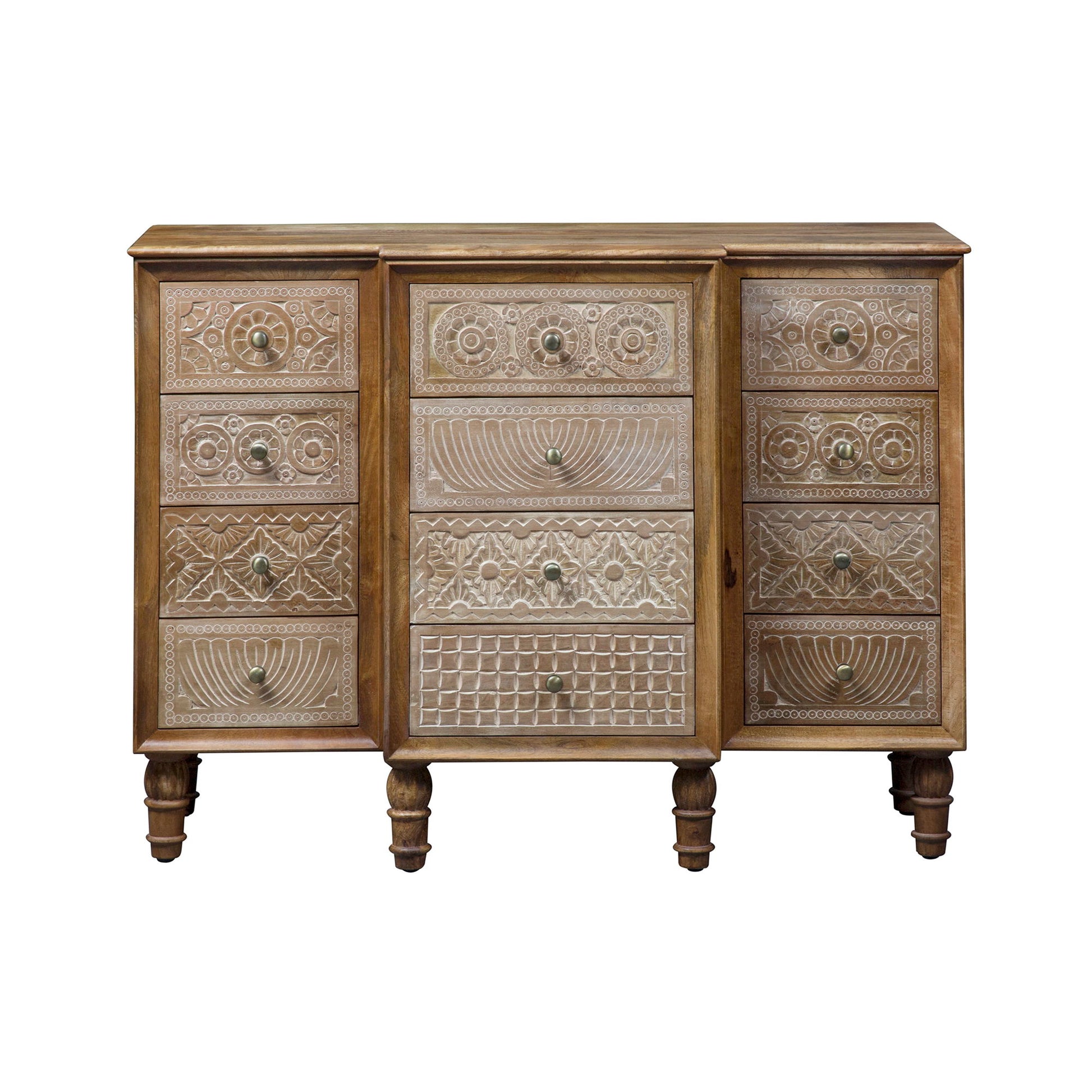 Montrose - 12 Drawer Accent Cabinet - Light Brown - Hornell Furniture Outlet