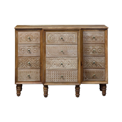 Montrose - 12 Drawer Accent Cabinet - Light Brown - Hornell Furniture Outlet