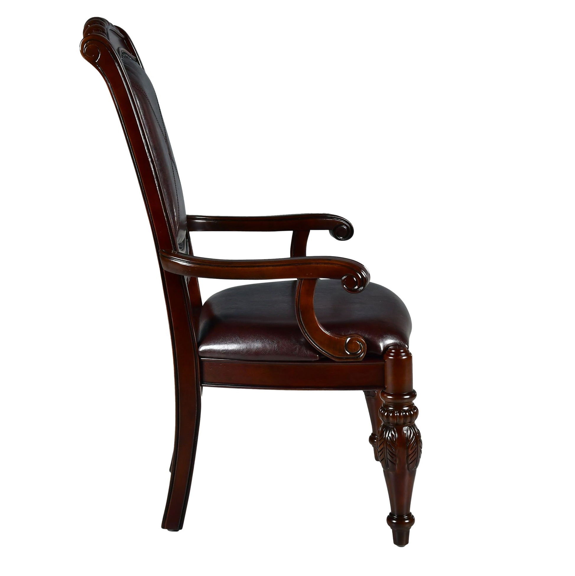 Antoinette - Arm Chair (Set of 2) - Dark Brown - Hornell Furniture Outlet