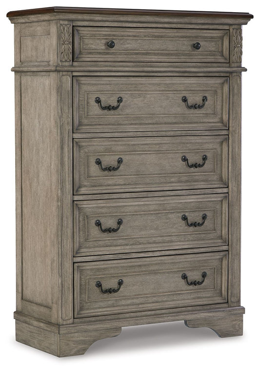 Lodenbay - Antique Gray - Five Drawer Chest - Hornell Furniture Outlet