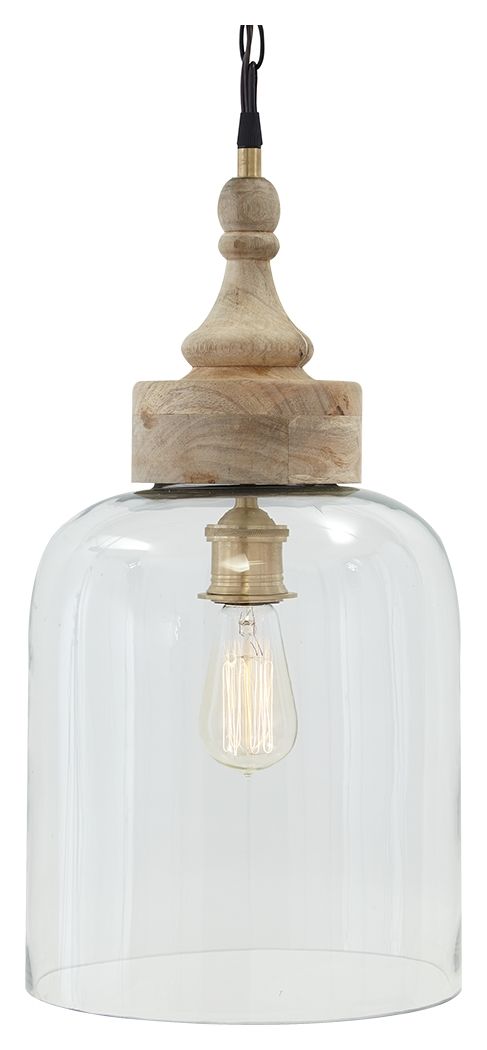 Faiz - Transparent - Glass Pendant Light - Hornell Furniture Outlet