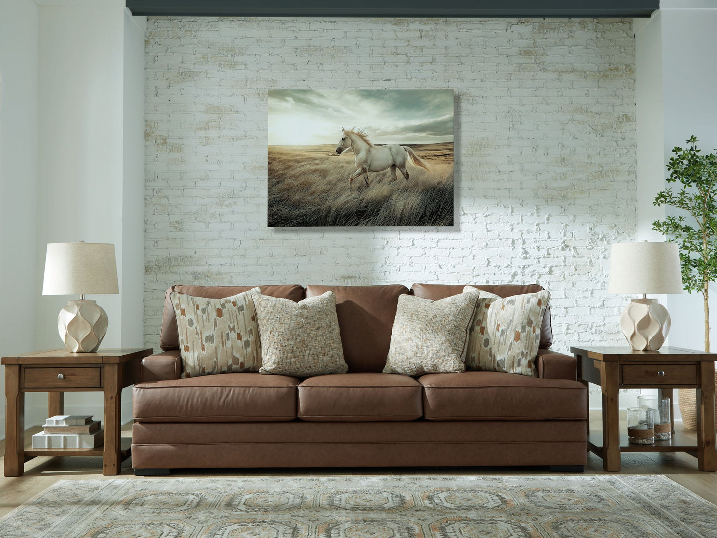 VillaCourt - Caramel - Sofa - Hornell Furniture Outlet