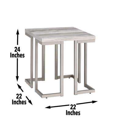 David - End Table - White - Hornell Furniture Outlet