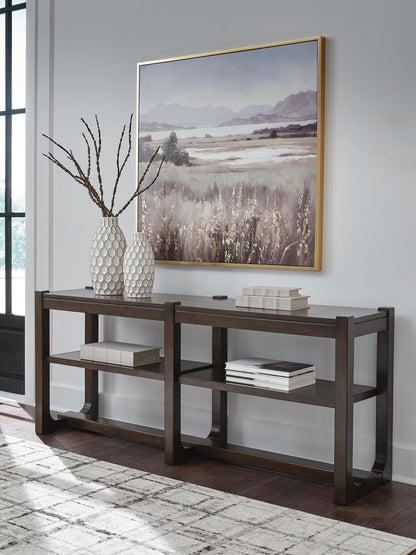 Breckington - Sofa Table - Dark Brown - Hornell Furniture Outlet