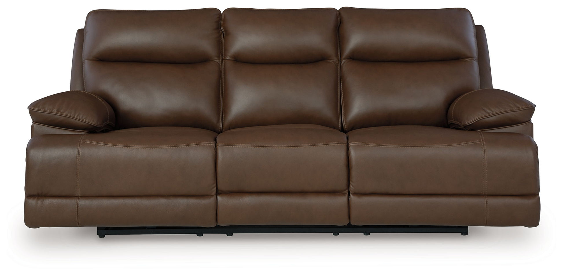 Vonryan - Tobacco - Power Reclining Sofa With Adj Headrest - Hornell Furniture Outlet