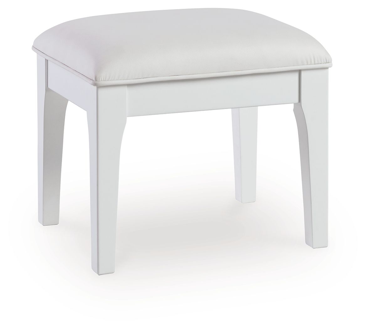 Chalanna - White - Vanity Stool - Hornell Furniture Outlet