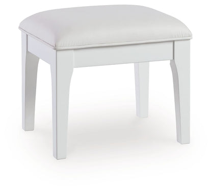 Chalanna - White - Vanity Stool - Hornell Furniture Outlet