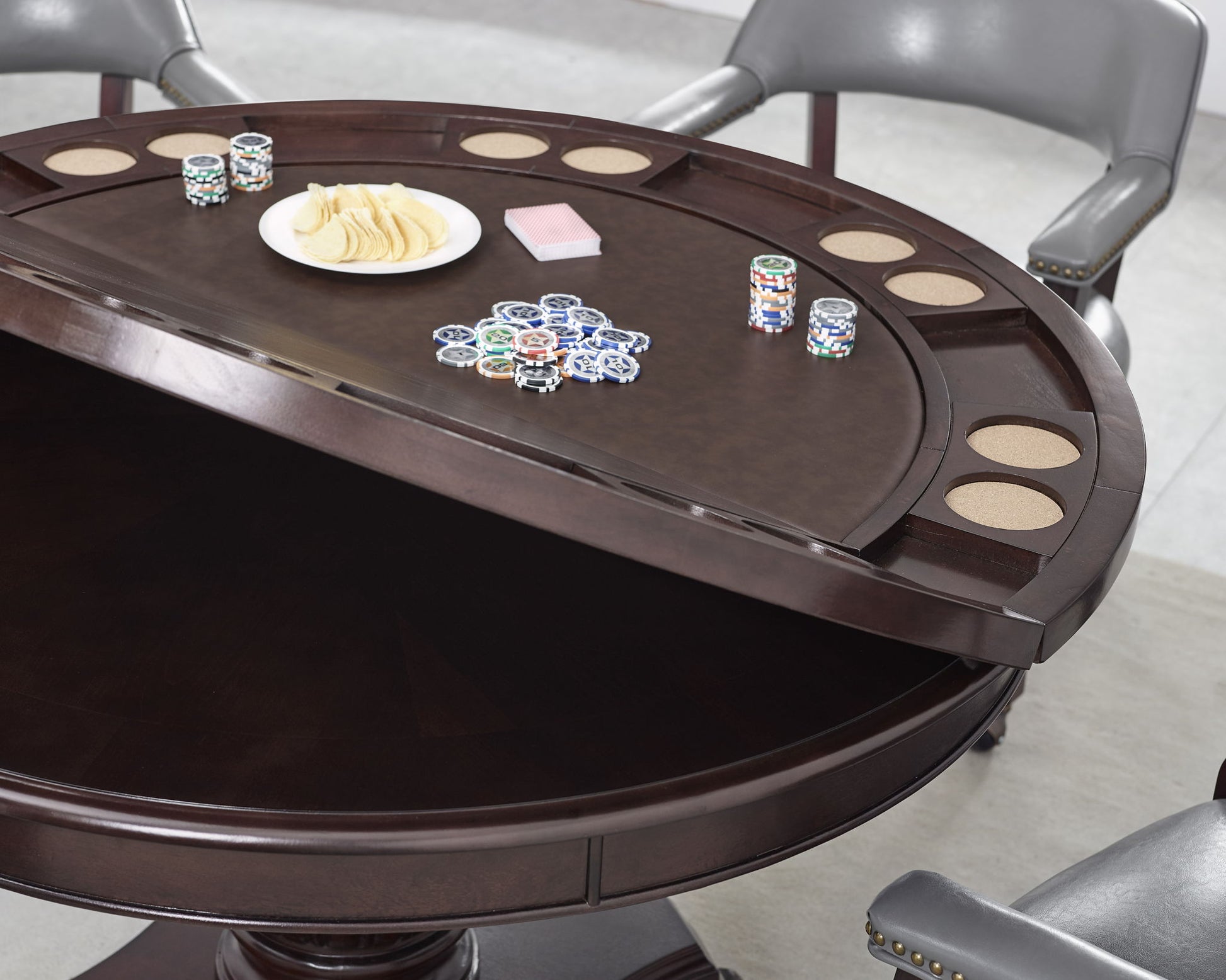 Tournament - Dining and Game Table - Dark Brown - Hornell Furniture Outlet