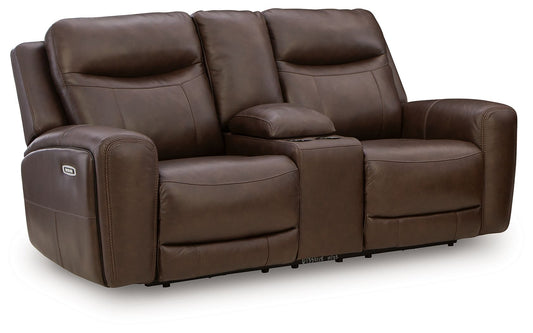 Gravier - Power Reclining Loveseat With Console / Adjustable Headrest - Cordova - Hornell Furniture Outlet