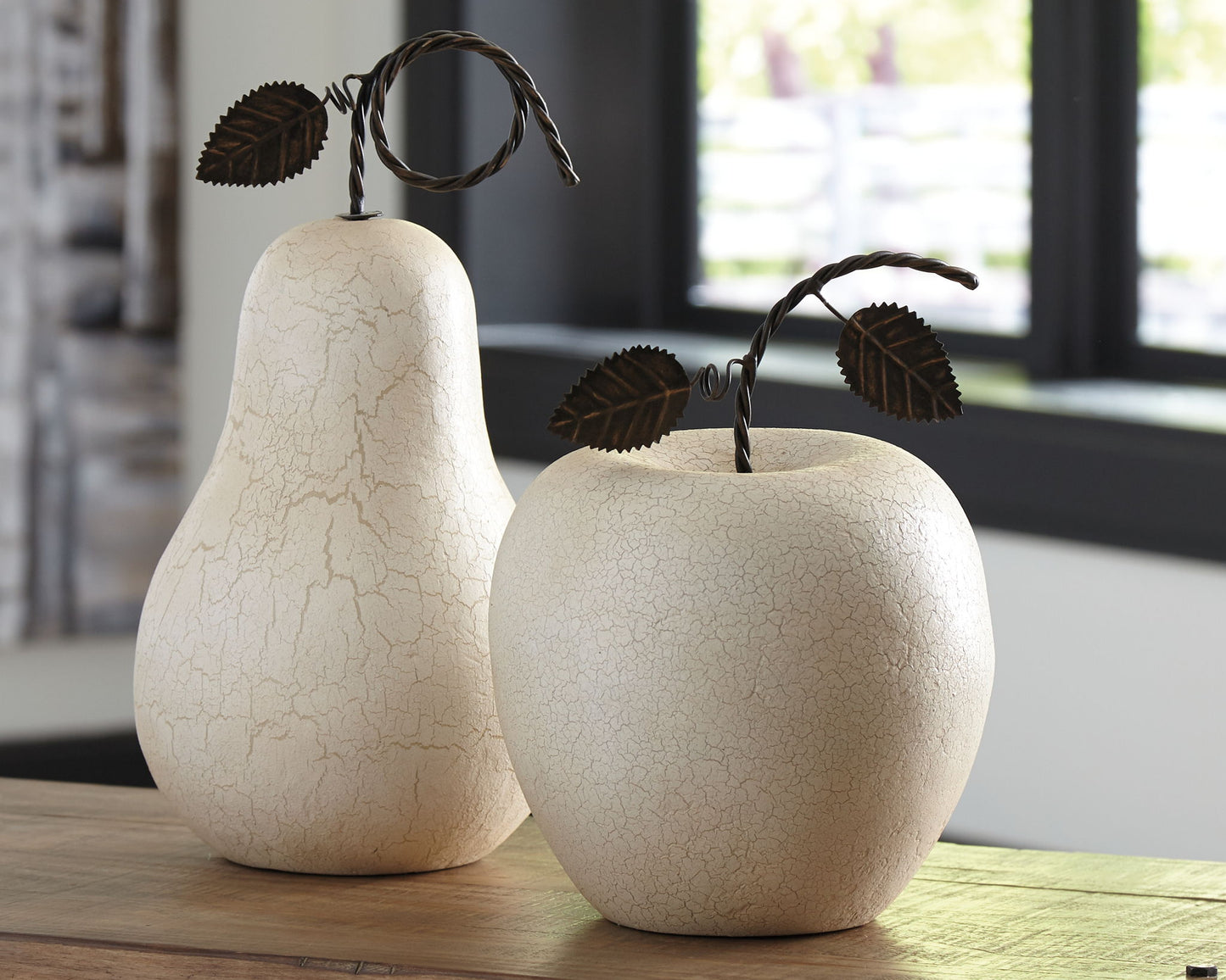 Bidelia - Sculpture Set (Set of 2) - Antique White - Hornell Furniture Outlet