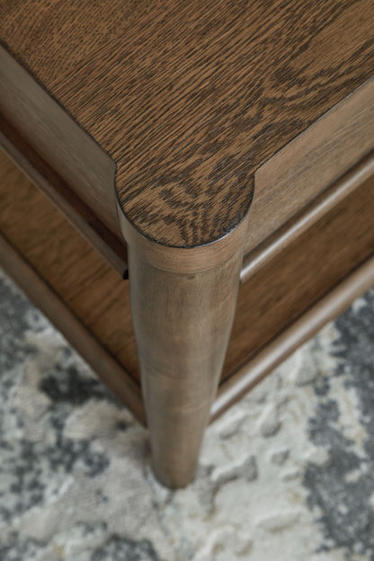 Roanhowe - Brown - Rectangular End Table - Hornell Furniture Outlet