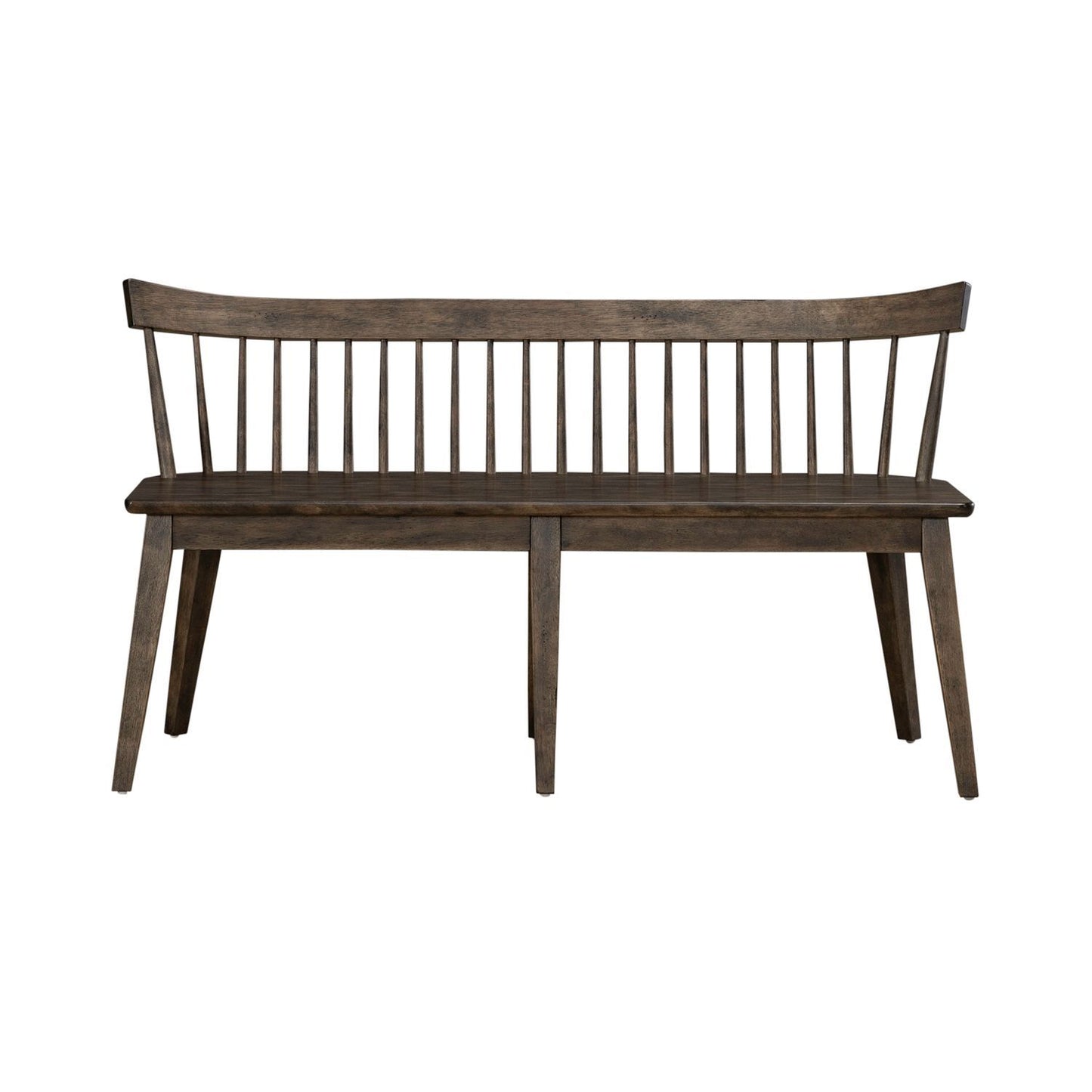 Midland Falls - Spindle Back Bench (RTA) - Dark Brown - Hornell Furniture Outlet