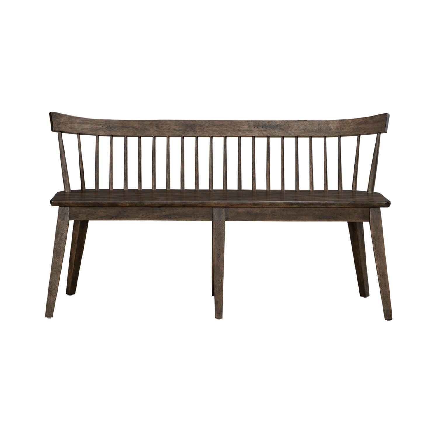 Midland Falls - Spindle Back Bench (RTA) - Dark Brown - Hornell Furniture Outlet