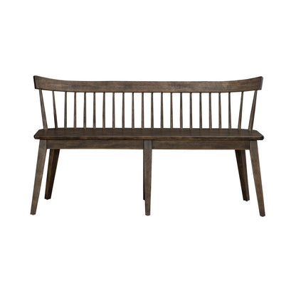 Midland Falls - Spindle Back Bench (RTA) - Dark Brown - Hornell Furniture Outlet