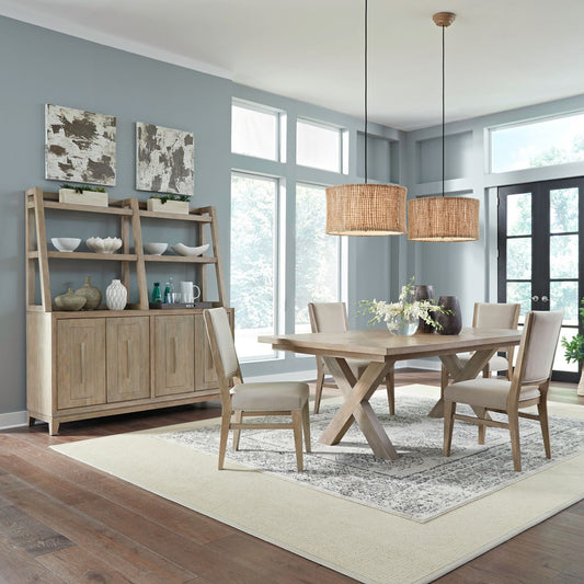 Brentwood - Double Pedestal Table Set - Hornell Furniture Outlet