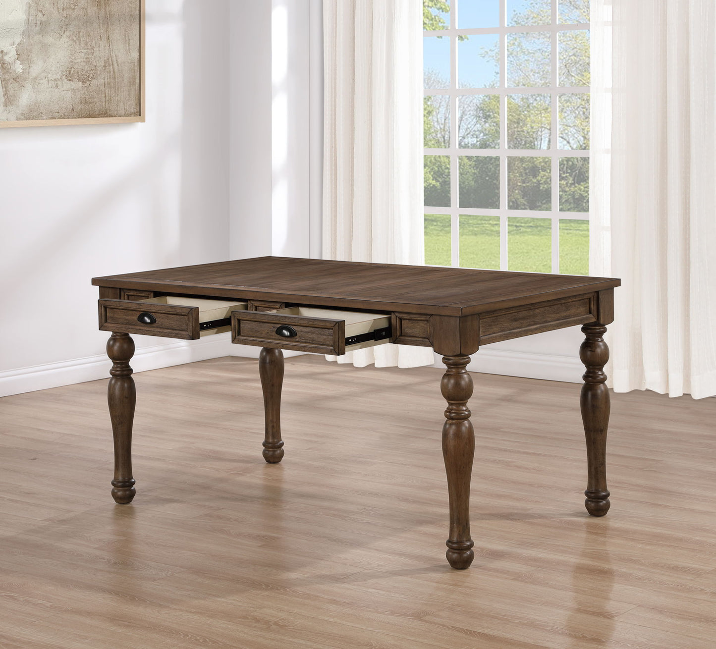 Joanna - 4 Drawer Dining Table - Brown - Hornell Furniture Outlet