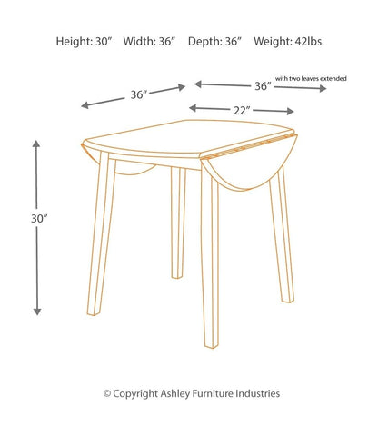 Hammis - Round Dining Drop Leaf Table Set - Hornell Furniture Outlet