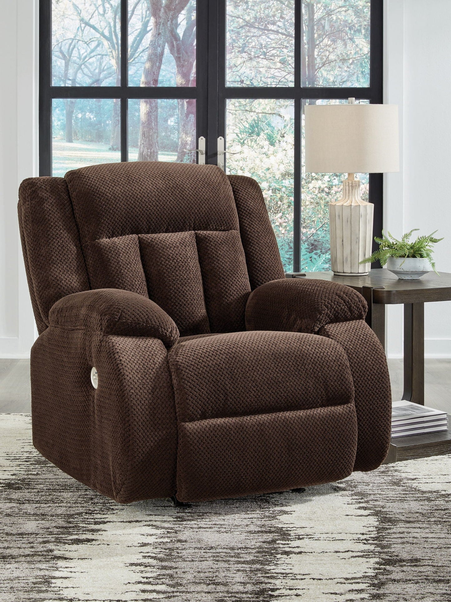 Free Wake - Chocolate - Power Rocker Recliner - Hornell Furniture Outlet