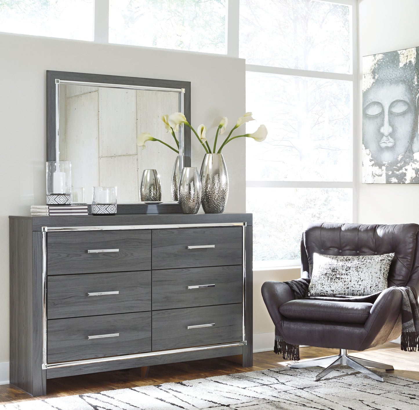 Lodanna - Dresser, Mirror - Hornell Furniture Outlet