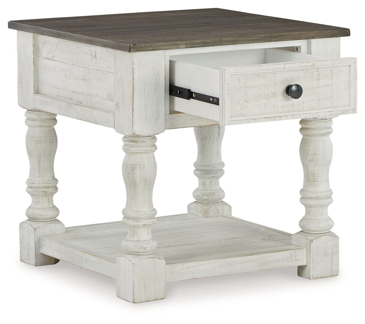 Havalance - Square End Table - White / Gray - Hornell Furniture Outlet