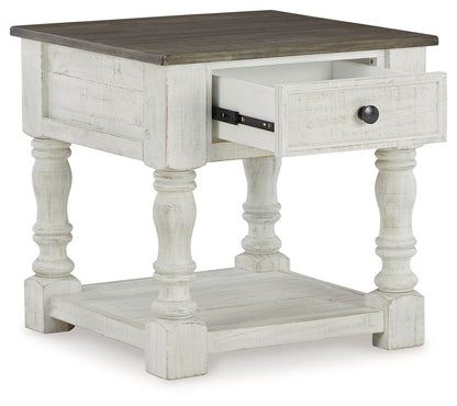 Havalance - Square End Table - White / Gray - Hornell Furniture Outlet