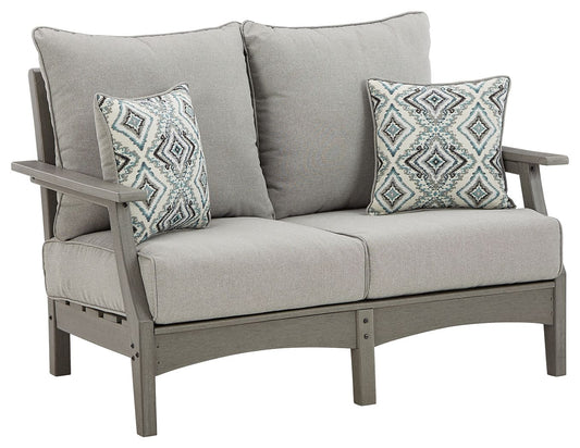 Visola - Gray - Loveseat w/Cushion - Hornell Furniture Outlet