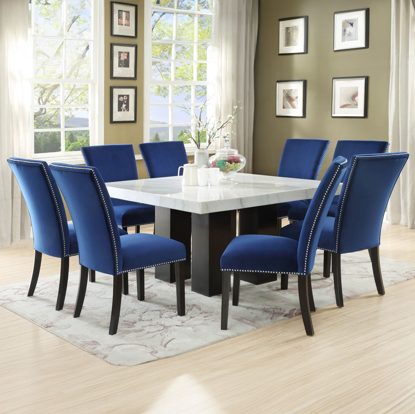 Camila - Square Dining Set - White Top - Hornell Furniture Outlet