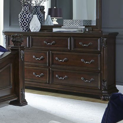 Messina Estates - 7 Drawer Dresser - Dark Brown - Hornell Furniture Outlet