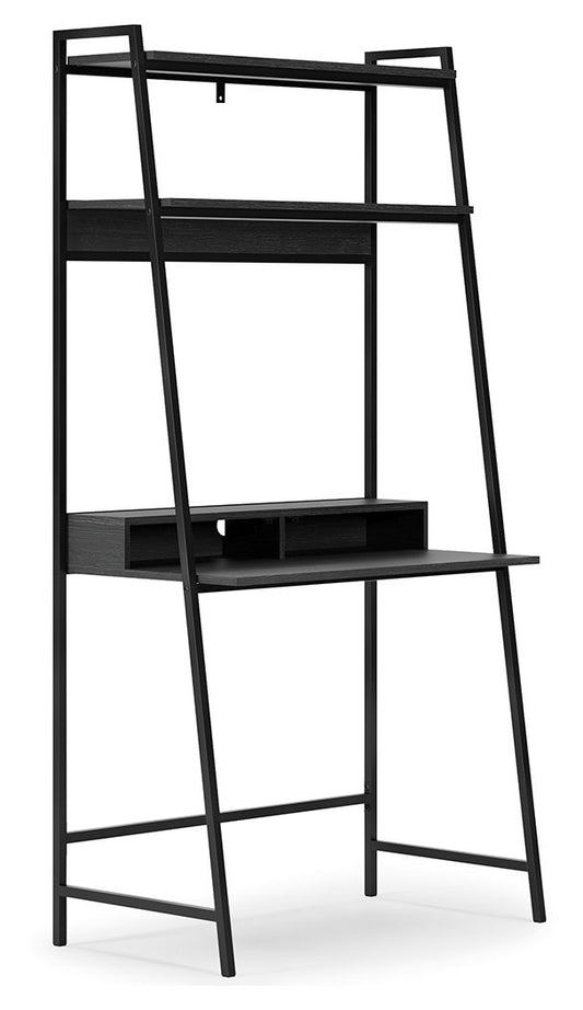 Yarlow - Black - Home Office Desk and Shelf - Hornell Furniture Outlet