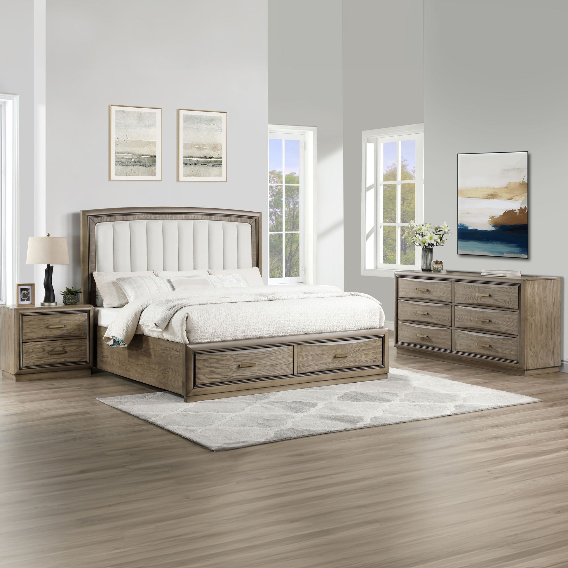 Sonoma - Queen 3 Piece Bedroom Set - Gray - Hornell Furniture Outlet