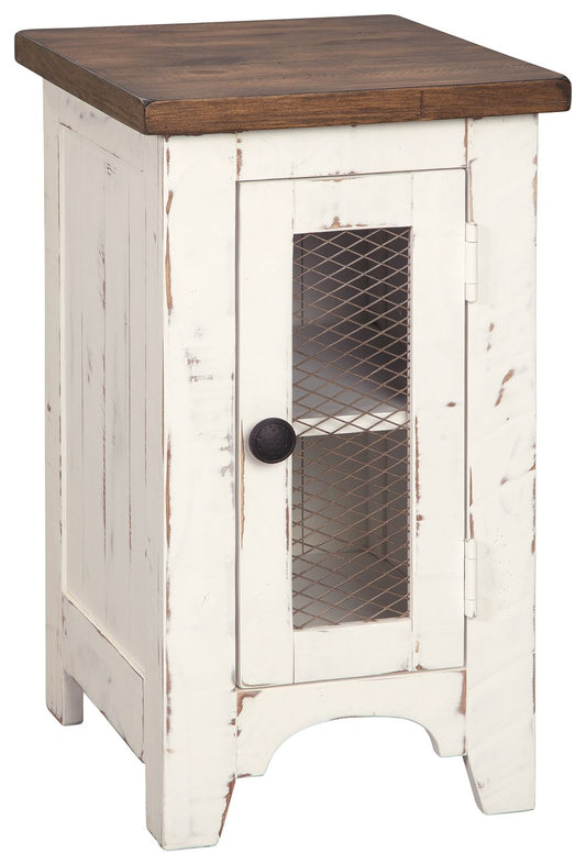 Wystfield - White / Brown - Chair Side End Table - Hornell Furniture Outlet